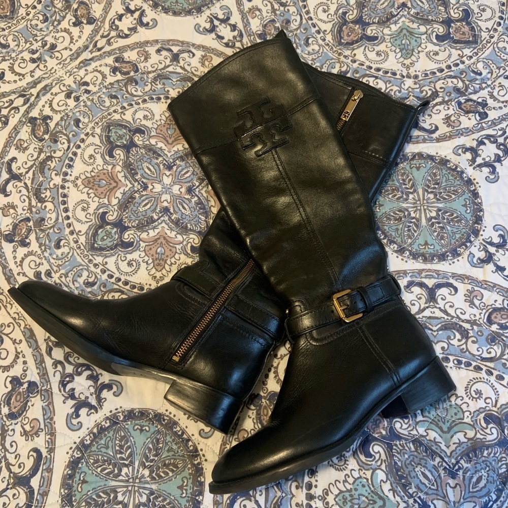 Tory Burch black leather boots